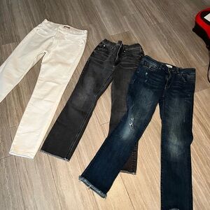 Set Lot 3 DL1961 J Crew Blue black white skinny boot 27 28 Jeans Florence